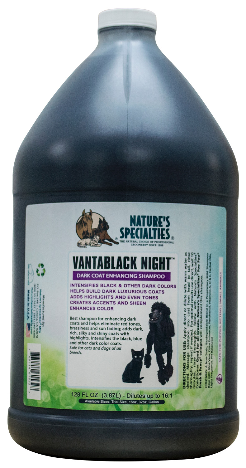 VANTABLACK NIGHT FARB-INTENSIVIERUNGS SHAMPOO für Hunde, Katzen, Welpen und Kleintiere