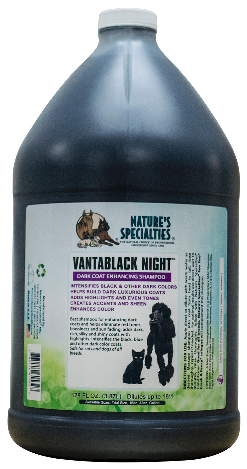 VANTA-gal VANTABLACK NIGHT FARB-INTENSIVIERUNGS SHAMPOO für Hunde, Katzen, Welpen und Kleintiere