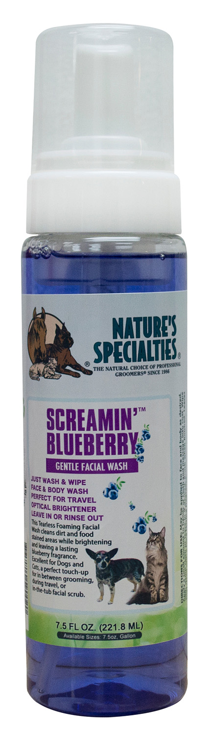 ScreaminBlueberry-7-5 SCREAMIN BLUEBERRY® GESICHTSSCHAUM FÜR HUNDE, KATZEN, WELPEN UND KLEINTIERE
