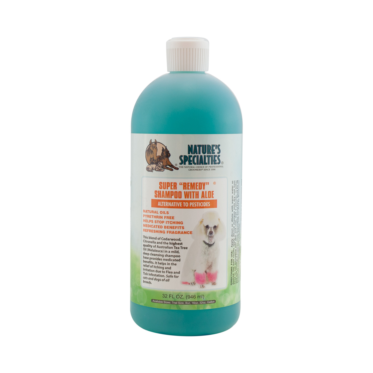 SuperRemedy-32 SUPER "REMEDY"® SHAMPOO für Hunde, Katzen, Welpen und Kleintiere
