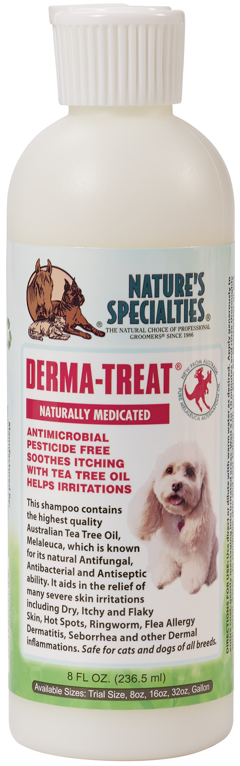 DERMA-TREAT®  Teebaumöl Melaleuca Shampoo für Hunde, Katzen, Welpen und Kleintiere
