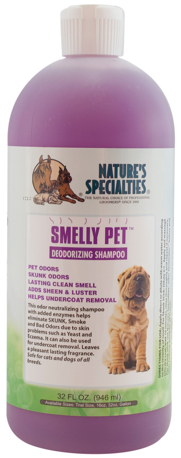 SmellyPet-32 SMELLY PET™ Geruchsneutralisierendes Shampoo für Hunde, Katzen, Welpen und Kleintiere