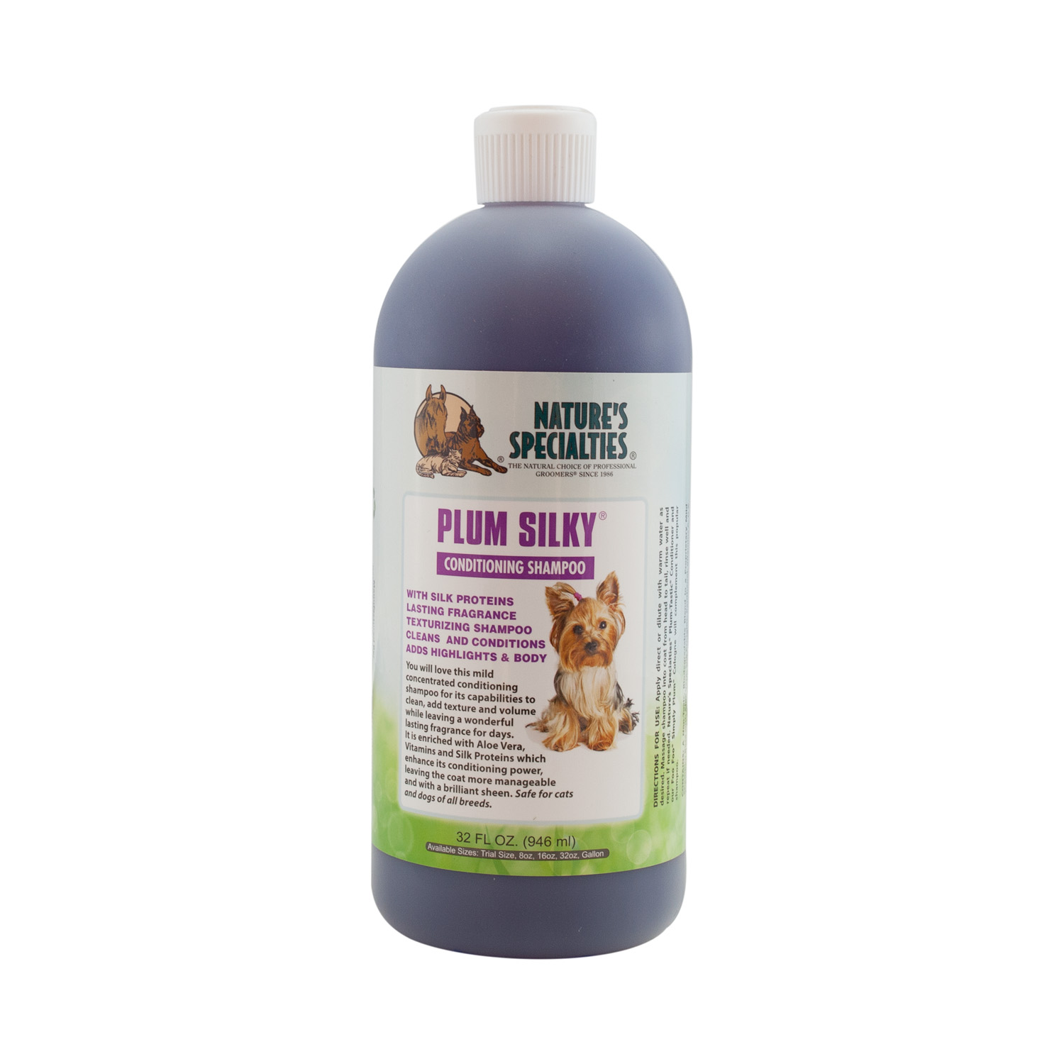PlumSilky-32 PLUM SILKY SHAMPOO & CONDITIONER für Hunde, Katzen, Welpen und Kleintiere