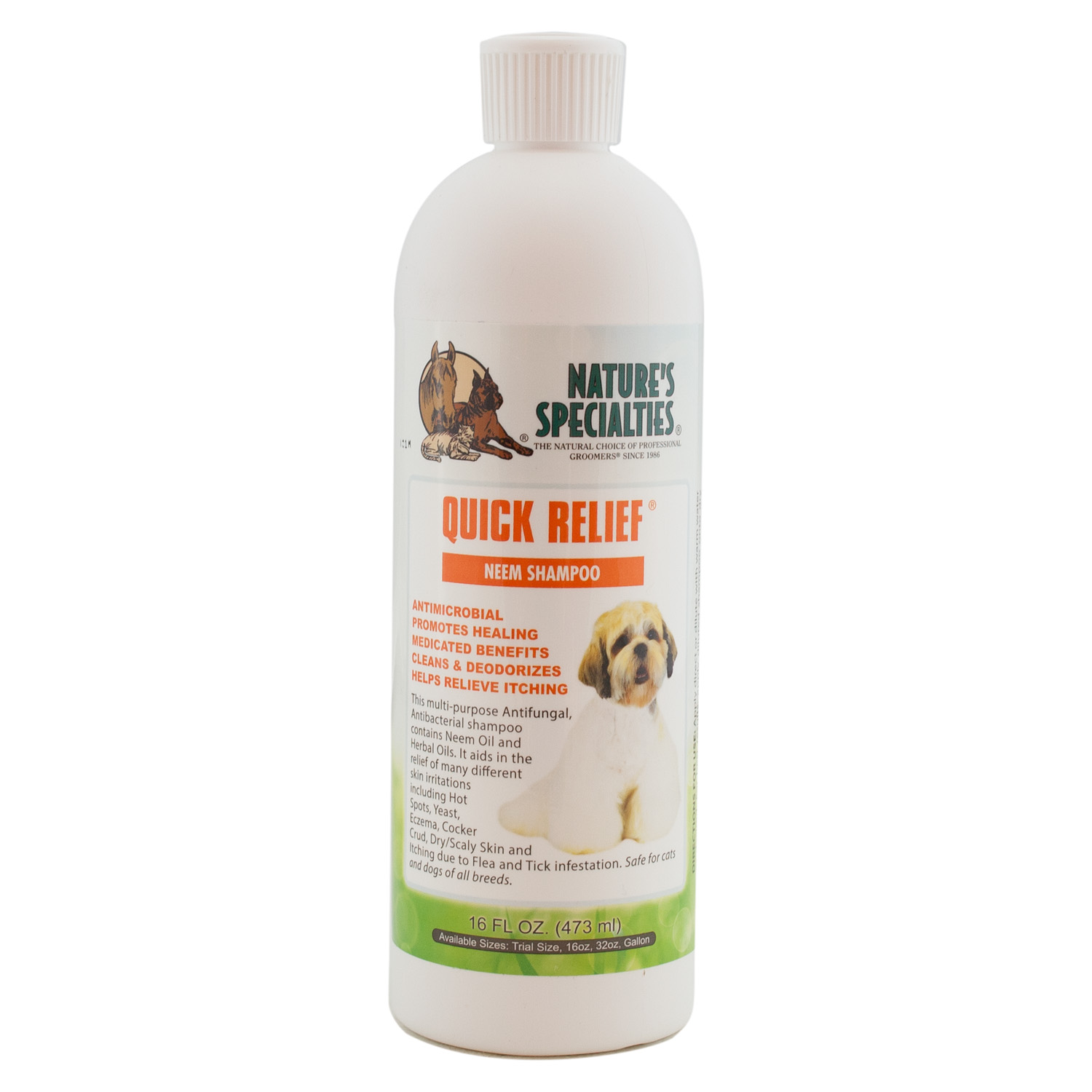 QuickRelief-16 QUICK RELIEF® NEEM Shampoo für Hunde, Katzen, Welpen und Kleintiere