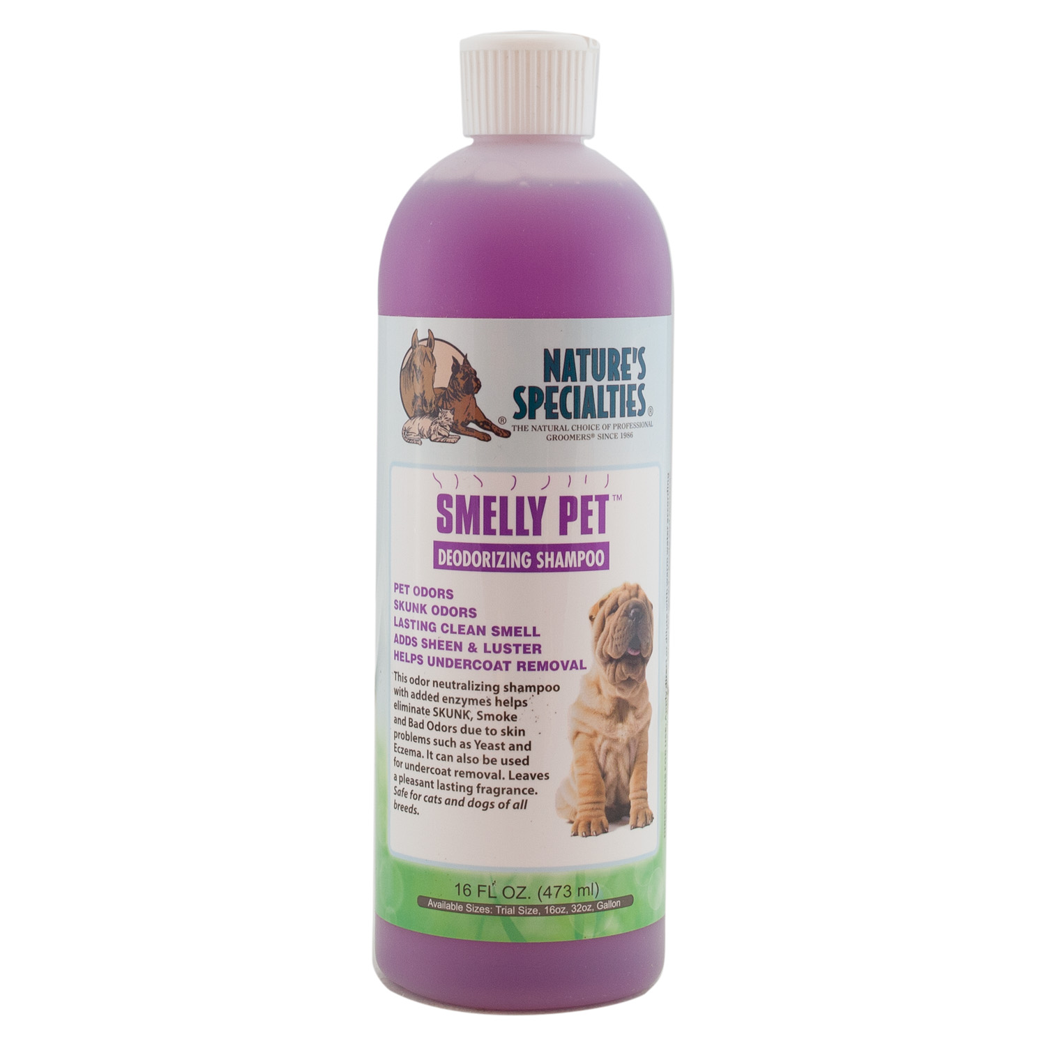 SMELLY PET™  Geruchsneutralisierendes Shampoo für Hunde, Katzen, Welpen und Kleintiere
